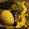 3D Printed Dragon Egg,Surprise Easter Basket Essentials with 12" Flexible Crystal Dragon Inside,Executive Desk Toys,Easter Basket Stuffers (Gold-Dragon Egg) view 3