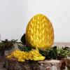 3D Printed Dragon Egg,Surprise Easter Basket Essentials with 12" Flexible Crystal Dragon Inside,Executive Desk Toys,Easter Basket Stuffers (Gold-Dragon Egg) view 4
