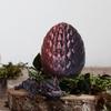 3D Printed Dragon Egg,Surprise Easter Basket Essentials with 12" Flexible Crystal Dragon Inside,Executive Desk Toys,Easter Basket Stuffers (Black&Red-Dragon Egg) view 3