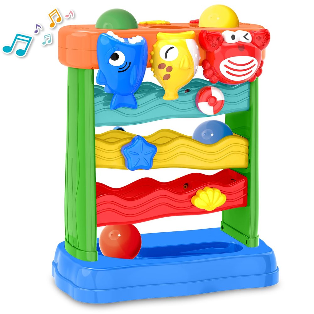 AuroTops Toys for 1 2 3 Years Old Boys & Girls, Toddler Musical Toy for 6-12-18-24 Months, Interactive Montessori Toys with Light & Sound,Christmas Birthday Gifts for Baby Age 1-2 Years Old