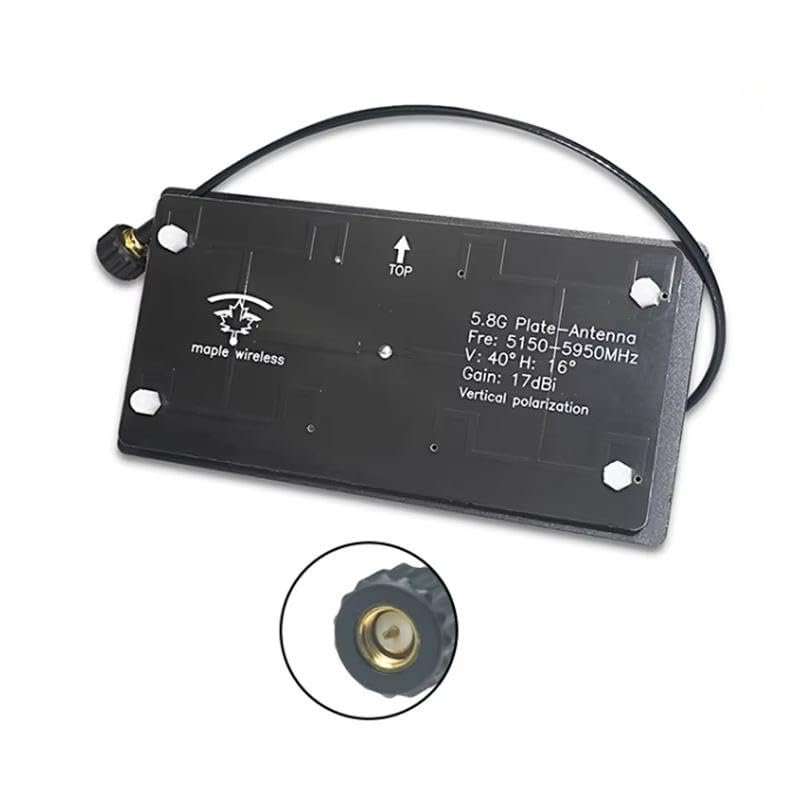 Maple Leaf Wireless 5.8G 17dB Planar Antenna AAT High-Definition Image Automatically Tracks High-Gain Antenna for RC DIY Drone (1PC SMA-AAT)