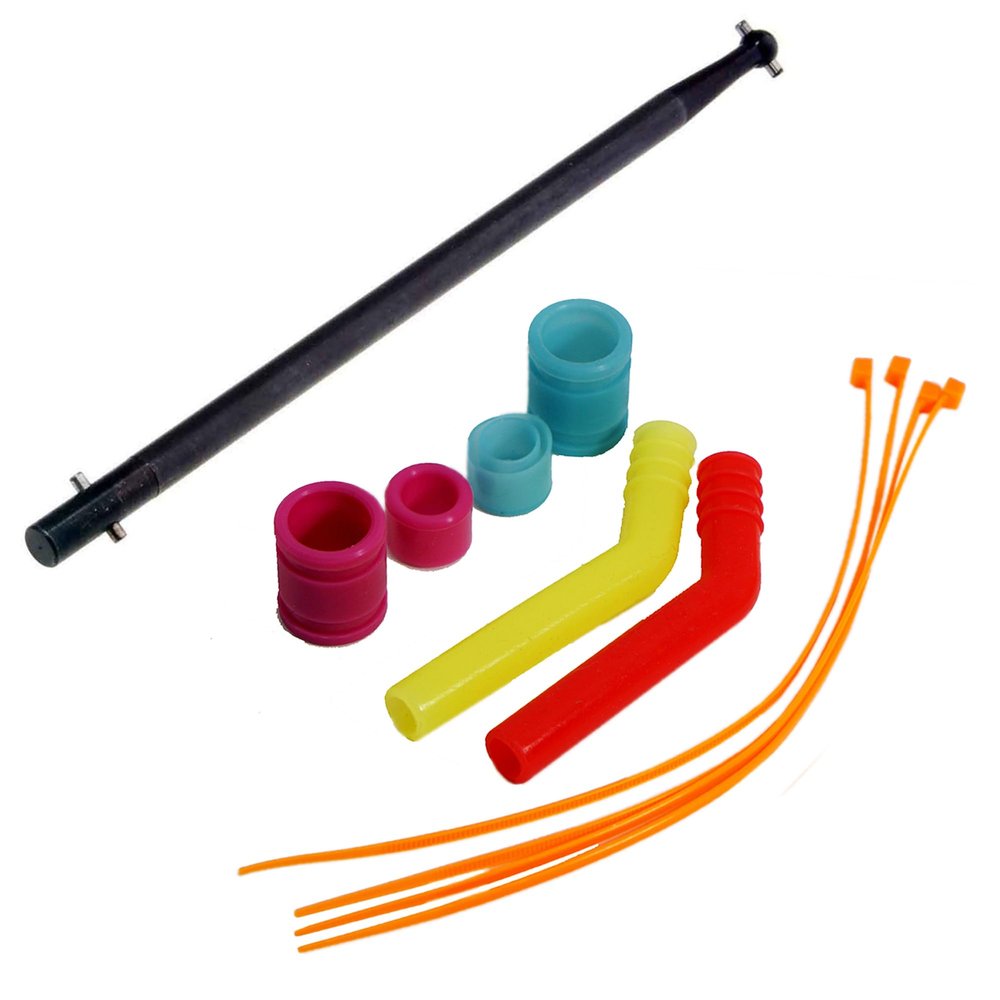 Exhaust Pipe Tubing,Silicone Exhaust Extension Tube & Metal Power Starter Shaft Rod Pin End,Drill Start Wand 70111