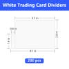 200PCS White Trading Card Dividers,Paper Divider Cards Organizer for Sport Game Business Playing Cards Gathering Storage Supplies (White-Vertical) view 2