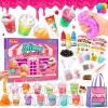 Trubic 46PCS Slime Boba Tea Making Kit for Girls ages 8-12, DIY Pretend Play Food Toys, Bubble Tea Cups/Bag/Clear Slime/Add-ins, Making Miniature Food, Christmas Party Favors Gift for Kids 6 7 9 10 11 view 1