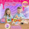 Trubic 46PCS Slime Boba Tea Making Kit for Girls ages 8-12, DIY Pretend Play Food Toys, Bubble Tea Cups/Bag/Clear Slime/Add-ins, Making Miniature Food, Christmas Party Favors Gift for Kids 6 7 9 10 11 view 3
