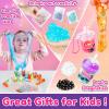 Trubic 46PCS Slime Boba Tea Making Kit for Girls ages 8-12, DIY Pretend Play Food Toys, Bubble Tea Cups/Bag/Clear Slime/Add-ins, Making Miniature Food, Christmas Party Favors Gift for Kids 6 7 9 10 11 view 4