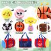 HyDren 7 Pcs My First Sports Bag Plush Toys Playset, Bulit-in Bell Sports Balls and Trophy for Kids Throwing Toys Gift for Boys Girls Early Education view 3