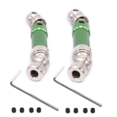 2 pcs Metal Rear Center Drive Shaft CVD Transmission Shaft for 1/12 Wltoys 12423 12428 12628 FY03 RC Car Rock Crawler(Green)