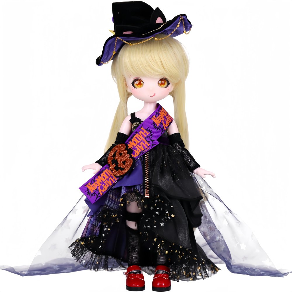 1/6 BJD Dolls Kawaii Doll 28 Move Joints Handmade Makeup Cute 12 Inches Collectible Cartoon Dress up Dolls Best Gift (F)