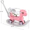 4 in 1 Rocking Horse for Toddlers 1.5-3Years, Baby Ride on Toy with Detachable Balance Board,Footrest and 4 Smooth Wheels, HDPE Material and 40 Swinging,Balance Bike view 3