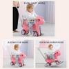 4 in 1 Rocking Horse for Toddlers 1.5-3Years, Baby Ride on Toy with Detachable Balance Board,Footrest and 4 Smooth Wheels, HDPE Material and 40 Swinging,Balance Bike view 4