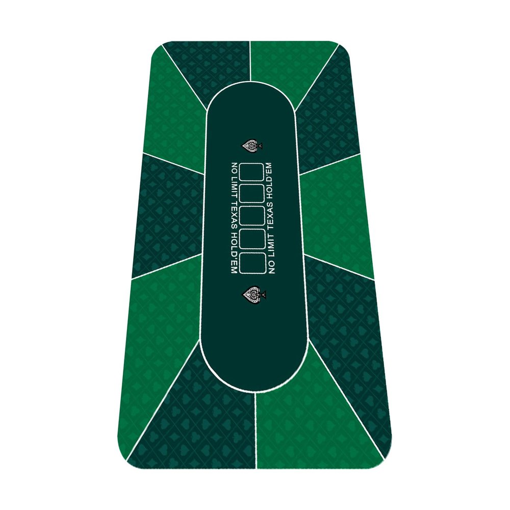 nuveti 79 x 39 Foldable Texas Poker Card Tabletop Layout Portable Anti-Slip Rubber Board Game Mat Smooth Premium Surface, Noise Reduction Poker Mat for Table
