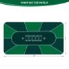 nuveti 79 x 39 Foldable Texas Poker Card Tabletop Layout Portable Anti-Slip Rubber Board Game Mat Smooth Premium Surface, Noise Reduction Poker Mat for Table view 2