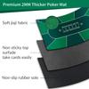 nuveti 79 x 39 Foldable Texas Poker Card Tabletop Layout Portable Anti-Slip Rubber Board Game Mat Smooth Premium Surface, Noise Reduction Poker Mat for Table view 4