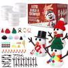 LAHAND 9-Pack Christmas Snowman Crafts Sets for Kids, Modeling Clay Snowman DIY Kit,Christmas Stocking Stuffers for Kids, Perfect for Winter Children's Holiday Party Decoration Gifts view 1
