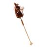 CoudarTitie Handcrafted Wooden Stick with Realistic Neighing Sounds for Kids, Coffee with Roller view 1