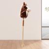 CoudarTitie Handcrafted Wooden Stick with Realistic Neighing Sounds for Kids, Coffee with Roller view 3