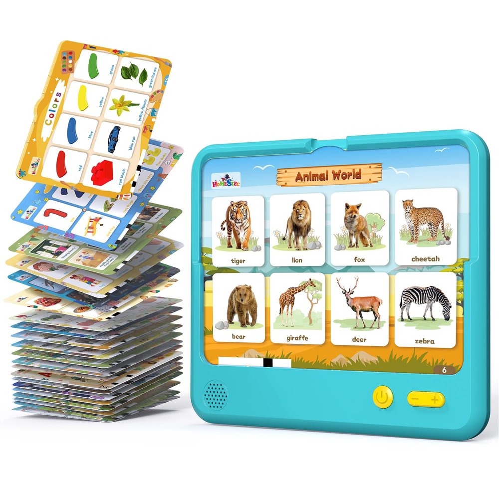 HOMESTEC Astro Pad, Toddler Interactive Learning Toys Ages 3 4 5 6, Kids Speech Therapy Educational Tablet Includes Sight Words, Nursery Rhymes, Stories, Perfect Christmas,Birthday Gift for Boys Girls