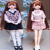 1/3 BJD Doll Kawaii Doll Move Joints Handmade Makeup Cute 24 Inches Collectible Cartoon Dress up Dolls Best Gift (B) view 4