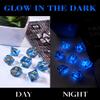 AUSTOR Liquid Core Koi Fish Resin DND Dice Set, 7-Die Glow in The Dark Dice Sharp Edge Polyhedral Dices Luminous Role Playing Dices for Dungeons and Dragons RPG MTG Table Games view 2