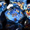AUSTOR Liquid Core Koi Fish Resin DND Dice Set, 7-Die Glow in The Dark Dice Sharp Edge Polyhedral Dices Luminous Role Playing Dices for Dungeons and Dragons RPG MTG Table Games view 4