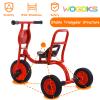 Big Wheel Tricycle for Kids Ages 2-6, Preschool Kids Trike Outdoor Playground Pedal Bike with Adjustable Seat, Inflation-Free Rubber Wheels and Carbon Steel Frame view 3