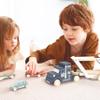 SPEEDY MONKEY Wooden Car Transporter Truck Toy | Double Deck Car Carrier with 4 Wooden Cars | Educational Vehicle Play Set for Toddlers & Kids | Creative Pretend Play Transport Toy view 2