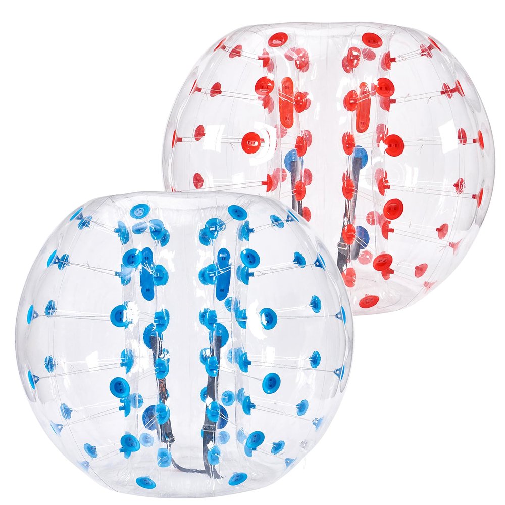 VEVOR Inflatable Bumper Ball 2-Pack 5FT/1.5M Body Sumo Zorb Balls for Teen & Adult, 0.8mm Thick PVC Human Hamster Bubble Balls for Outdoor Team Gaming Play, Bumper Bopper Toys for Garden, Yard, Park