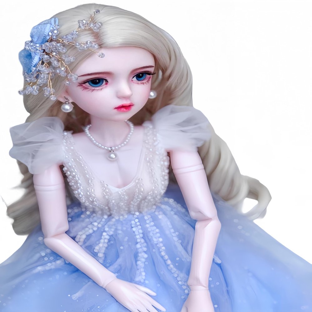1/3 BJD Doll Kawaii Doll Move Joints Handmade Makeup Cute 24 Inches Collectible Cartoon Dress up Dolls Best Gift (J)