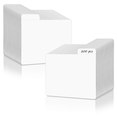 200PCS White Trading Card Dividers, Paper Organizer for Sport Game Business Playing Cards Gathering Storage Supplies (White-Horizontal)