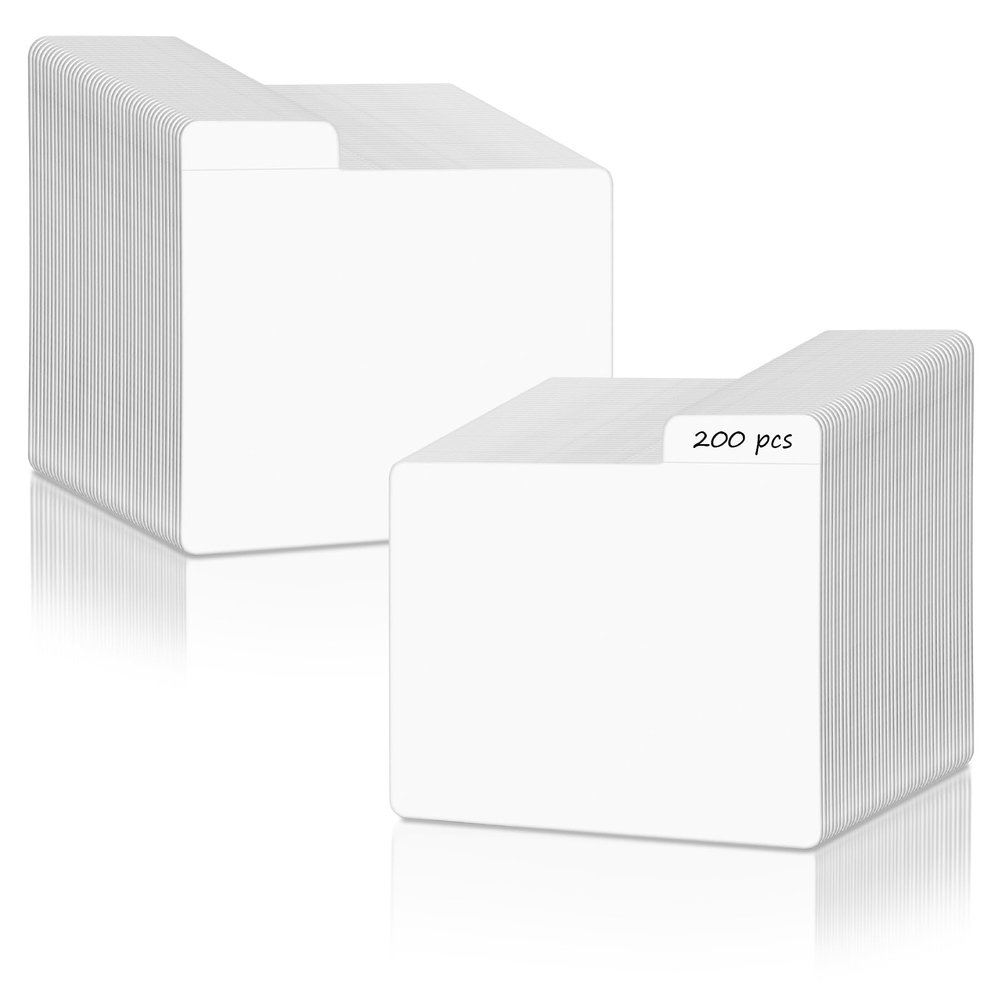 200PCS White Trading Card Dividers, Paper Organizer for Sport Game Business Playing Cards Gathering Storage Supplies (White-Horizontal)