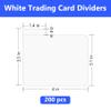 200PCS White Trading Card Dividers, Paper Organizer for Sport Game Business Playing Cards Gathering Storage Supplies (White-Horizontal) view 2