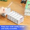 200PCS White Trading Card Dividers, Paper Organizer for Sport Game Business Playing Cards Gathering Storage Supplies (White-Horizontal) view 4
