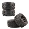 1/16 Scale Rc Tires, Anti-Slip All-Terrain Wheels, Plastic Construction, 4-Pack for 12Mm Adapter Rc Trucks, Compatible with 1/14, 1/16, 1/18 Scale, Great for Custom Rc Vehicle Builds view 1