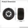 1/16 Scale Rc Tires, Anti-Slip All-Terrain Wheels, Plastic Construction, 4-Pack for 12Mm Adapter Rc Trucks, Compatible with 1/14, 1/16, 1/18 Scale, Great for Custom Rc Vehicle Builds view 3