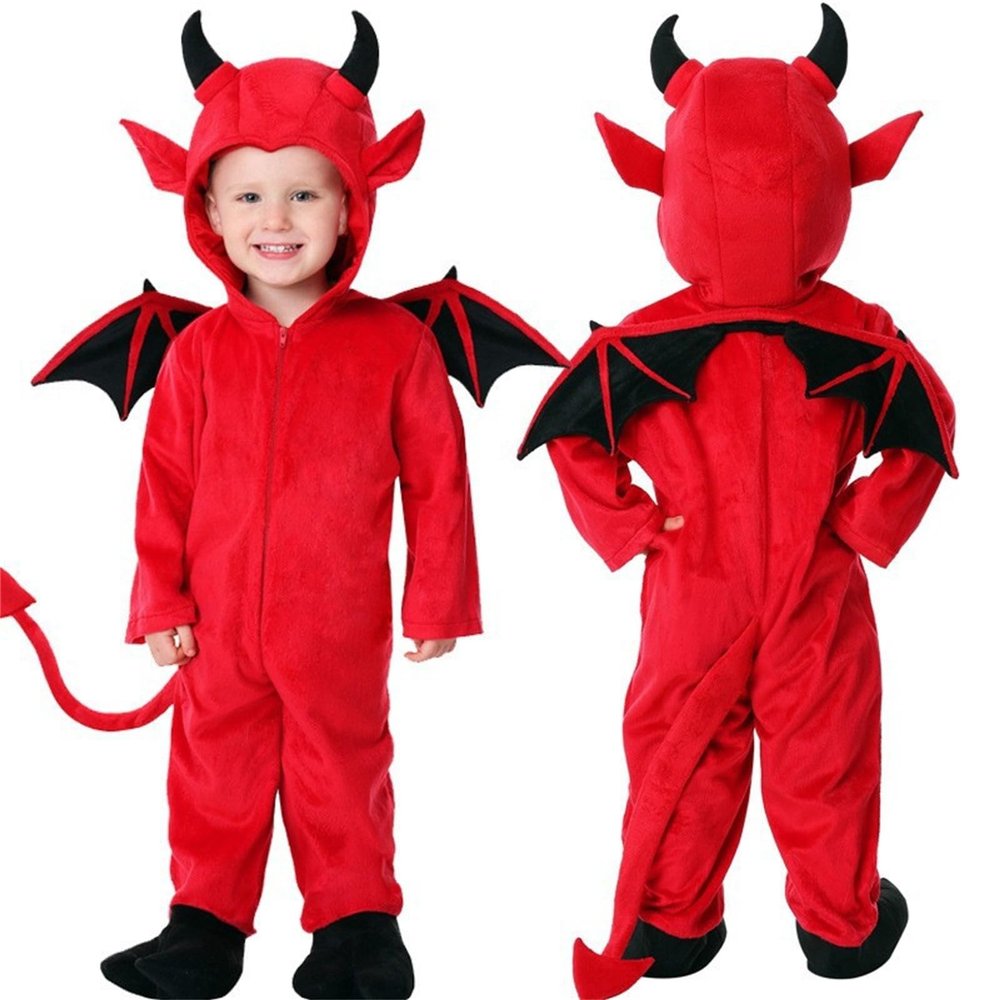 Betadog Unisex Child Toddler's Plush Dragon Belly Babies Costume Red Dragon Infant Costume, Child's Red (Red, 5-6 Years)