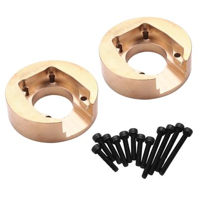 DAIHAOUU 2Pcs 110G Brass Counterweight Balance Weight for Absima for CR3.4 for Sherpa for KHAMBA for CR1.8 for Yucatan RC Crawler Car Upgrade Parts