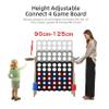 UNICOO Jumbo 4 in a Row Game | Adjustable Height (2.5-3.5 FT) 4-to-Score Giant Yard Game Set for Kids & Adults w/Carrying Bag, Build-in Mini Games | Indoor/Outdoor Games for Parties & Family Fun view 3
