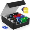 1000 Black Sleeves and 4 Rows Card Case Grey view 1