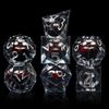 AUSTOR 7 Die DND Dice Set 7 Pieces White Skull Resin Dice Role Playing Sharp Edge Dice D20 D12 D10 D8 D6 D4 with Case for Dungeons and Dragons view 3