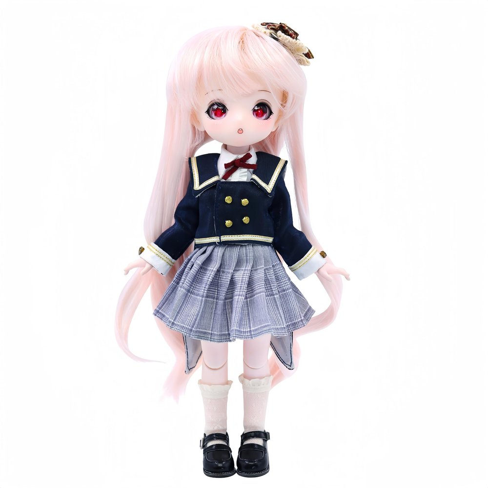 1/6 BJD Dolls Kawaii Doll 28 Move Joints Handmade Makeup Cute 12 Inches Collectible Cartoon Dress up Dolls Best Gift (H)