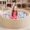 Zedachica Ball Pit for Toddlers 47.24''x15.75'' Baby Ball Pit Soft Memory Foam Pit Round Lagre Kids Ball Pool Indoor and Outdoor Game Kids Play Ball Pool Ideal Gift for Children (Beige, NO Balls) view 2