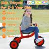 Kids Tricycle for Ages 2-6, Preschool Daycare Pedal Tricycle, Outdoor Playground Kids Trike with Inflation-Free Rubber Wheels, Carbon Steel Frame view 2