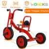 Kids Tricycle for Ages 2-6, Preschool Daycare Pedal Tricycle, Outdoor Playground Kids Trike with Inflation-Free Rubber Wheels, Carbon Steel Frame view 3