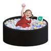 Zedachica Ball Pit for Toddlers 35.43''x11.81 Baby Ball Pits Soft Memory Foam Ball Pit Round Kids Ball Pit Indoor Game Kids Play Ball Pool Ideal Gift for Girls and Boys (Black, NO Balls) view 1