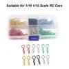 XSYGO 180pcs Universal RC Body Clips Stainless Steel Body Shell Clip R Pins for 1/10 1/12 Scale Axial Traxxas Redcat HPI Himoto HSP Exceed RC Car Truck Buggy Shell Replacement view 3