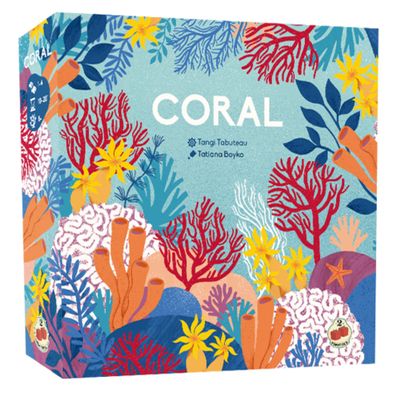 2Tomatoes Games | Coral | Board Game | Collective Construction of a Three-Dimensional Coral Reef | Cooperation, Survival and Competition | 1-4 Players | English | Theme: Sea Animals