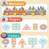 kecristv Montessori Toys for 1 2 Year Old Girl and Boy Birthday Gifts, Shape Sorter Wooden Toys for Toddlers Age 1-3 2-4, Learning Educational Sensory Stacking Toddler Puzzles view 4