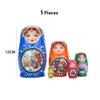 CEUMEA Sleek Nesting Dolls Nesting Dolls Set of 5 Pcs Home Decoration Matryoshka Dolls Nesting Dolls Suitable for Christmas Sleek Nesting Dolls view 2