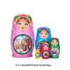 CEUMEA Sleek Nesting Dolls Nesting Dolls Set of 5 Pcs Home Decoration Matryoshka Dolls Nesting Dolls Suitable for Christmas Sleek Nesting Dolls view 4